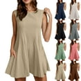 thumbnail image 1 of QATAINLAV Womens Summer Backless Rompers Dresses Sleeveless Flowy Short Jumpsuits Linen Beach Onesie Tank Shorts Casual Dressy Vacation Outfits Gray S Ofertas en Walmart, 1 of 9
