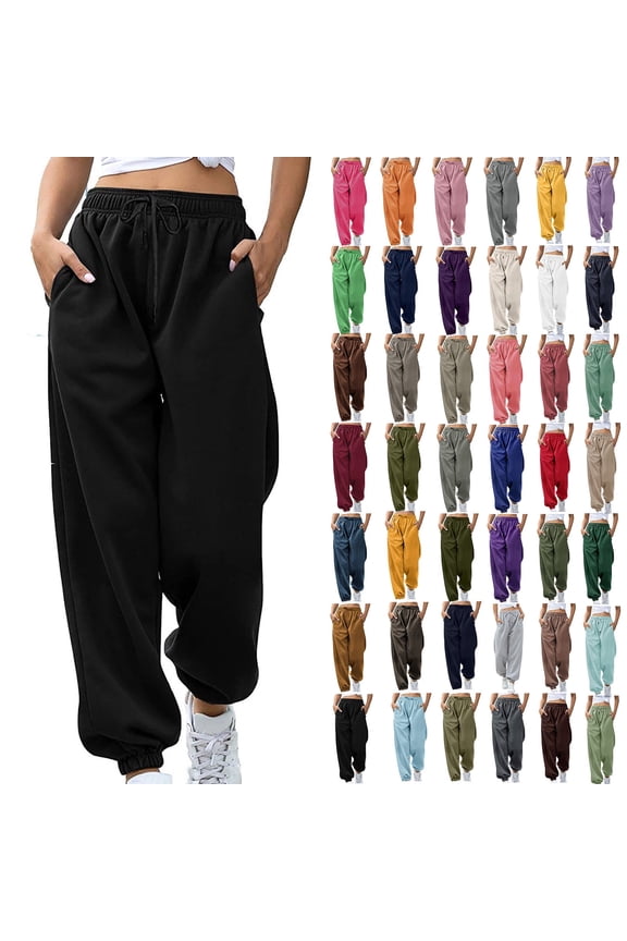 Womens Sweatpants 2025, High Waisted Baggy Sweatpants Joggers Sport Active Workout Jogger Pants with Pockets Trousers Mothers Day Gifts Dark Gray XL