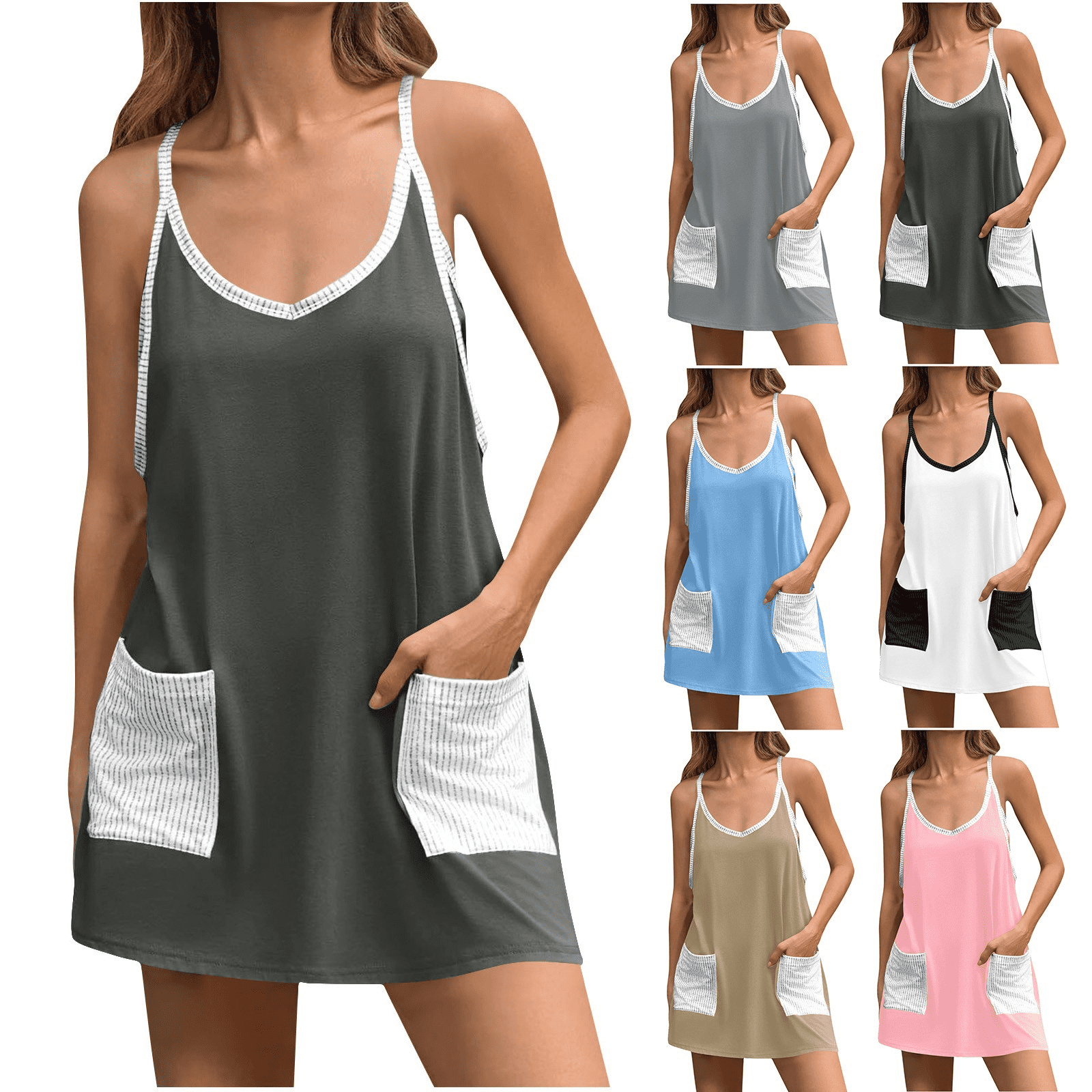 Tennis Romper Dress in Titanium