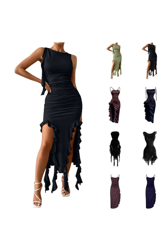 Womens Vintage Lace Gothic Punk Dresses Asymmetrical Bodycon Mini Dress for Evening Cocktail Party, Black, XXL