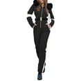 thumbnail image 1 of QATAINLAV Womens Winter Onesie Ski Suit Waterproof Windproof Zipper Hooded Ski Jacket Outdoor Warm Sport Snowsuit with Pockets Dark Gray M, 1 of 8