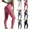 thumbnail image 1 of QATAINLAV Workout Leggings for Women Casual Stretch Slim Fitting Workout Yoga Pants Solid Color High Waisted Running Tight Trousers Gray XXL Gifts for Mom, 1 of 5