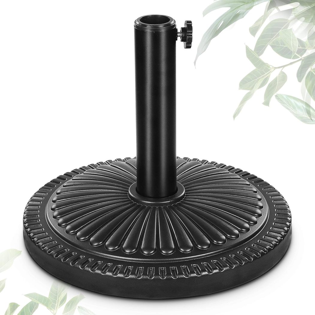 QATZ 17.7" 33 lbs Table Umbrella Base, Round Heavy Duty Heavy Umbrella ...