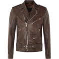 thumbnail image 1 of QAWACH Brown Color Pure Lambskin Leather Winter Vintage Motorcycle Biker Moto Riding & Racing Jacket For Men S Size NBMJ-02, 1 of 3