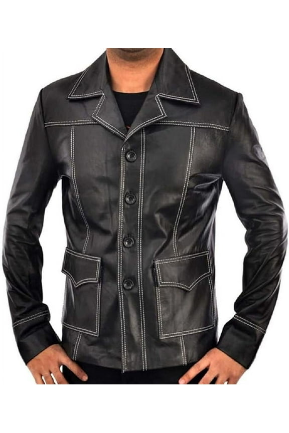 Men Leather Jacket - Lambskin Winter Vintage Black Color Motorcycle Biker Jacket, Moto Riding & Racing Jackets XS Size NBWJ02