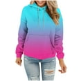 thumbnail image 1 of QAWAEY Womens Hoodies,Womens Tie-dye Long Sleeve Hooded Drawstring Sweatshirts Pullover Sweaters Tops,Fall Winter Classic Warm Hoody Sweatshirtss Loose Sportwear with Large Kangaroo Pocket,S-3XL, 1 of 4