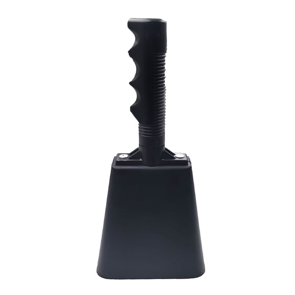 QAYOZ 10 inch Steel Cowbell with Handle Hand Percussion For Party Sport Cheering Bell