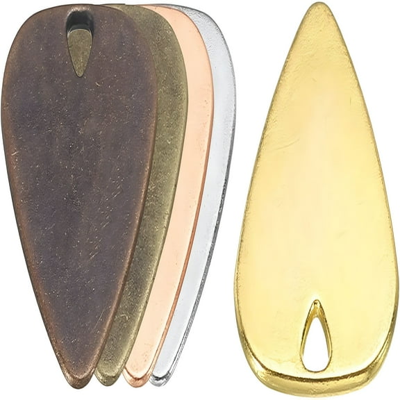 QAYOZ 5 Pcs Plectrums Picks Stainless Steel Guitar Pick Metal Guitar Picks For Electric Guitar Bass Ukulele Bass Electric Acoustic Guitars Accessories