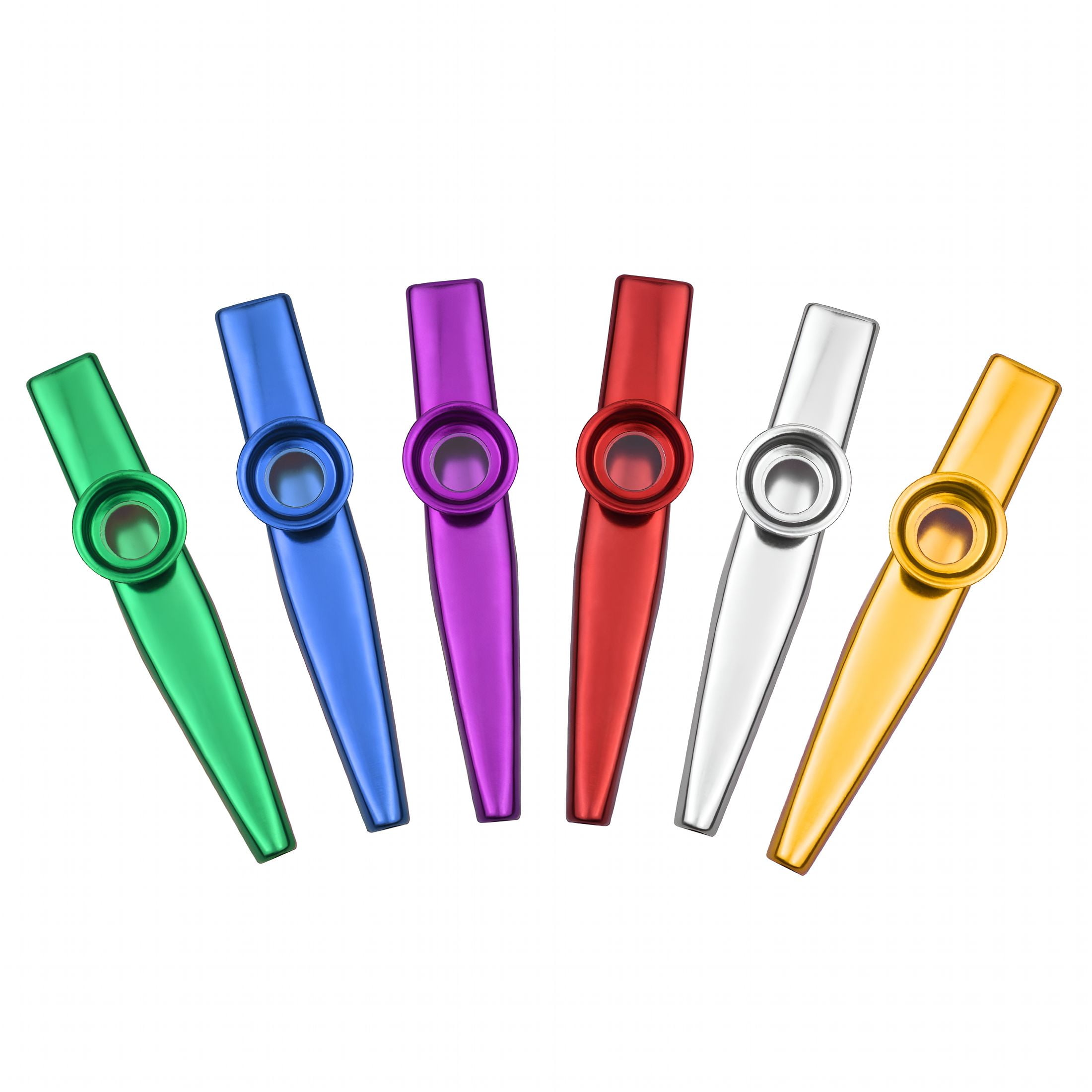 QAYOZ 6pcs Aluminum Alloy Kazoo Musical Instrument for Child Adult Beginner