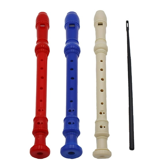QAYOZ 8-Hole Plastic Clarinet Soprano Recorder Kids Beginners Flute Musical Instrument