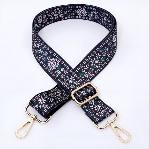 QAYOZ Adjustable Banjo Strap Replacement Musical Instrument Strap for Banjo Decorative Black
