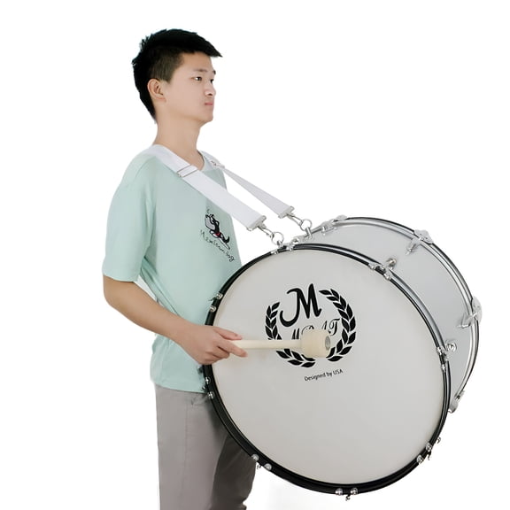 QAYOZ Adjustable Bass Drum Carrier Holder Strap Drum Double Shoulder Harness Belt