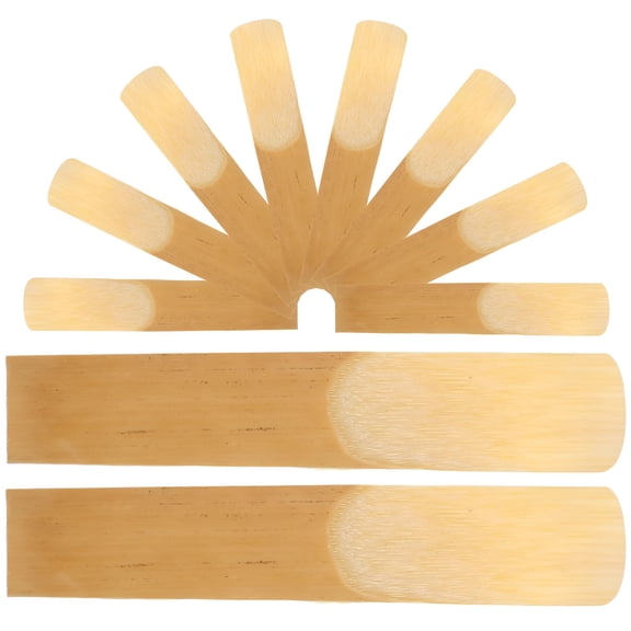 QAYOZ Clarinet Reeds 10pcs Clarinet Reeds Strength 2.5 Traditional Bb Repair Parts for Players, 2.68"X0.47"X0.1"