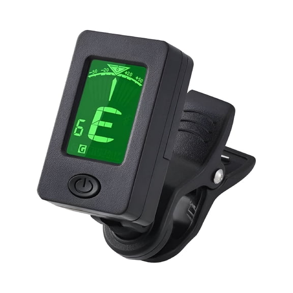 QAYOZ Guitar Tuner Clear Rotary Silicone Pad Screen Clip-On Tuner