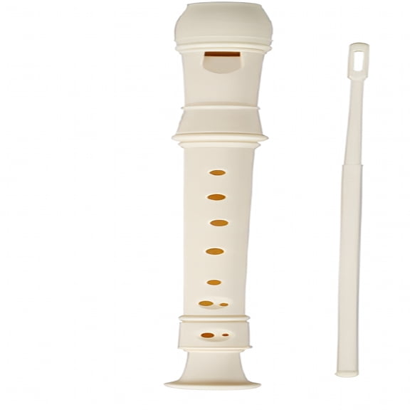 QAYOZ Kids Flutes 8 Hole Soprano Recorder For Kids And Adults With Cleaning Rod For School Bands And Classical Music Performances White