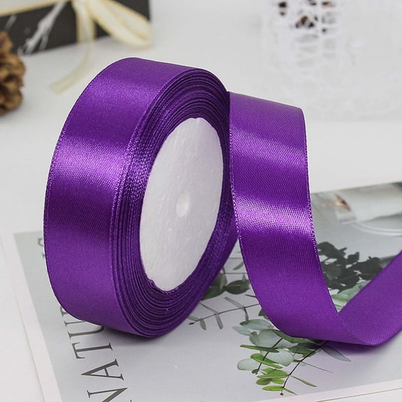 QAZbgdl 5cm x 22m Polyester Satin Ribbon Rolls for Gift Wrapping, Wedding Decoration, DIY Crafts, Baking, Party Favors, and Bow Making - 5 Roll Set