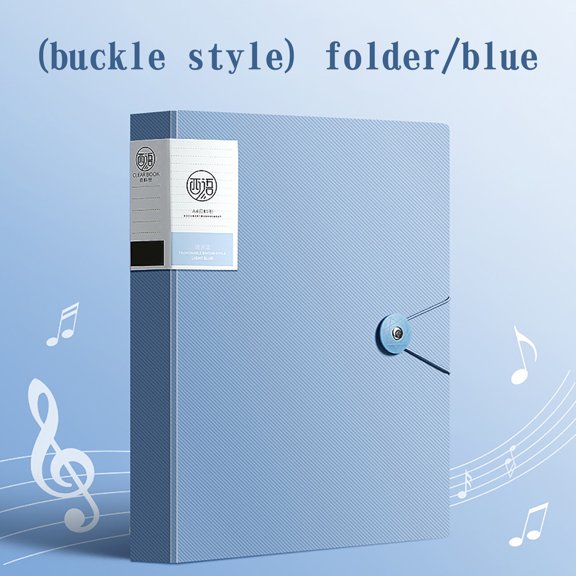 QAZbgdl 80 Page A4 Data Book Music Score Folder Certificate Collection Test Paper Storage Transparent Insert Folder - Plastic Sheet Protector Album for File Report Photo Document Organizing Home