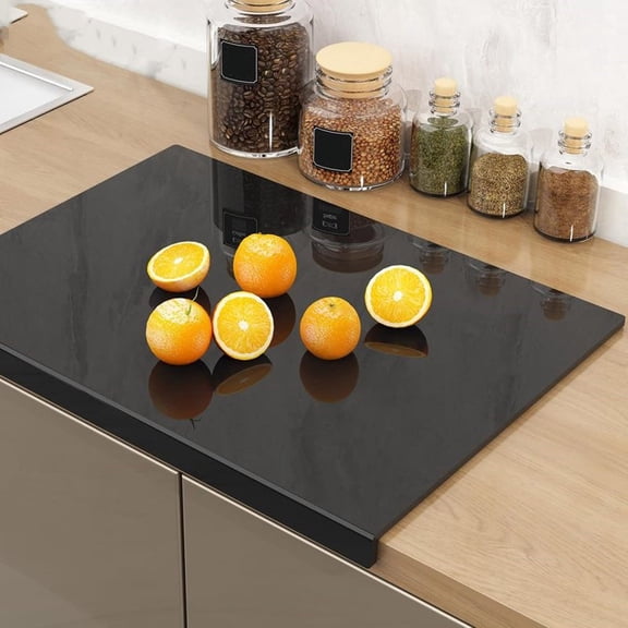 QAZbgdl Acrylic Cutting Board 17.71 x 12.59 Inch Non Slip Chopping Board for Kitchen - Space Saving Right Angle Design for Countertops - Food Prep Slicing Board for Vegetables Meat
