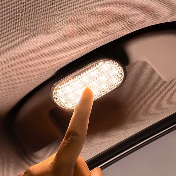 QAZbgdl Car Magnetic LED Suction Light | Auto Interior Reading Lamp | Rechargeable Stick On Car Light | Multi-Use Night Bicycle Reminder Light | USB Charging Mini Work Light for Car Truck Boat Trunk