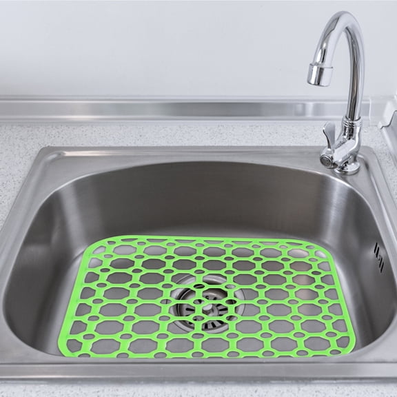 QAZbgdl Kitchen Sink Mat & Drainage Board | Flexible Plastic Protector Pad | Dishwashing & Vegetable Prep Surface | Countertop & Basin Safe