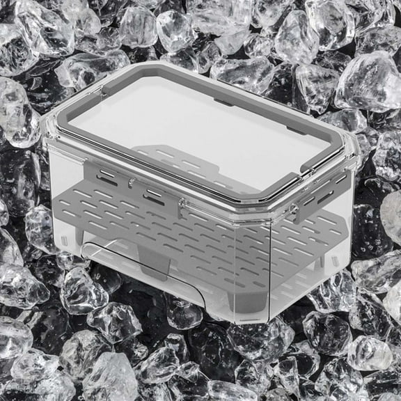 QAZbgdl Multifunctional Insulated Food Storage Container with Built-in Ice Tray | Portable Lunch Box for School, Work & Picnics | 1-Pack, 25.4x17.4x11.8cm