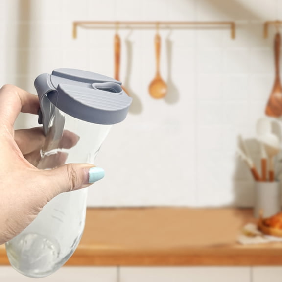 QAZbgdl Silicone Salad Dressing Bottle Cap Replacement Cover for Cruet Glasses - Reusable Food Safe Tight Sealing Lockable Lid for Oil Vinegar Dispenser - Easy to Clean Airtight Stopper for Kitchen
