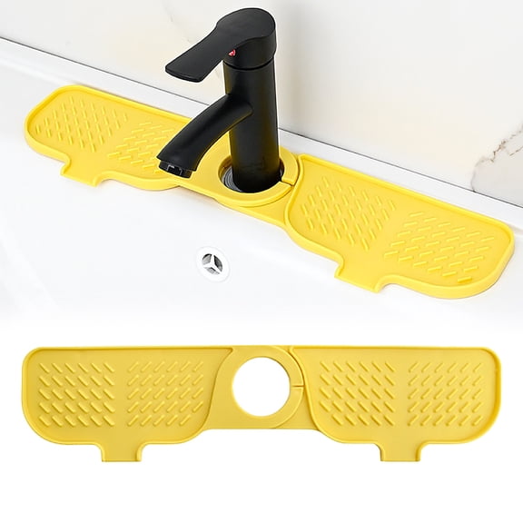 QAZbgdl Universal Faucet Pad & Sink Drainage Mat | Fast Water Absorption & Splash Guard | Kitchen & Bathroom Countertop Organizer | Non-Slip Diatomite Stone Tray