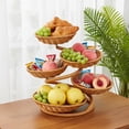 thumbnail image 1 of QAZbgdl Woven Storage Basket for Snacks and Fruit | Plastic Tabletop Organizer | Home Decor & Kitchen Container | Brown | 13.4x7.7x7.7 Inches | 1-Pack, 1 of 6