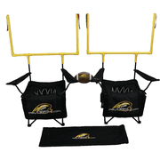 QB54 - The Ultimate Football Yard Game Set, Outdoor Football Toss for Tailgating, Backyard, Beach, Park, Tournaments, Sports Training, Score Touchdowns, Kick Field Goals Black Game Set