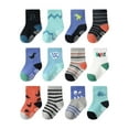 thumbnail image 1 of QBABYOO 12 Pairs Baby Socks Boy Girl Cotton Socks 6-12 Months for Infant Toddler Kids Children, Sizes 0M- 7Y, 1 of 2