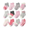 thumbnail image 1 of QBABYOO Baby Boys Girls Character Toddler Cozy Cotton Ankle Socks, 12 Pack, Sizes 0M- 7Y(Newborn/Infant), 1 of 3