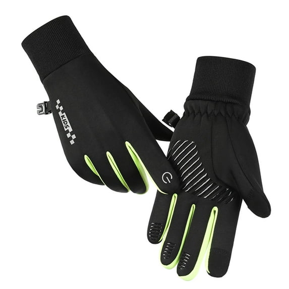 QBABYOO Boy's Girl's Kid's Ski Snow Gloves Toddler Mittens Windproof Snowboard Winter Warm Cold Weather Gloves