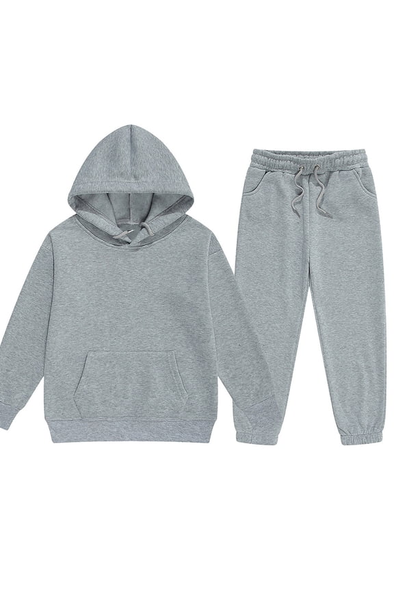 Girls 2 Piece Clothing Sets Girls Tracksuit Activewear Girls Sweatsuit 2T Girl Clothes Toddler Jogger Set Long Sleeve Checkered Sweatshirts+Sweatpants, Grey 6-7Y