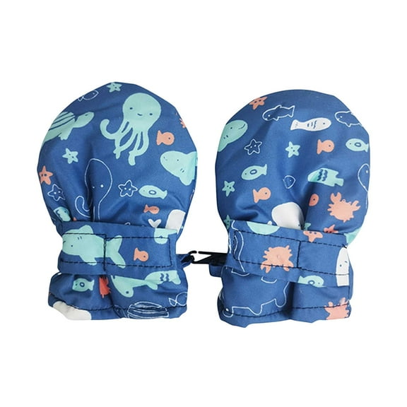 QBABYOO Kids Ski Gloves Boys Girls Ski Gloves Snowboard Waterproof Outdoor Warm Fleece Gloves for Cold Weather