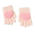 thumbnail image 1 of QBABYOO Toddler Gloves Knitted Wool Gloves Children Full Fingers Stretchy Warm Mittens for Boys Girls, 1 of 8