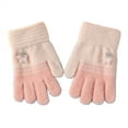 thumbnail image 1 of QBABYOO Toddler Gloves Stretchy Warm Winter Gloves Kids Cute Cat Warm Winter Knitted Mittens for Girls, 1 of 8