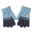 thumbnail image 1 of QBABYOO Toddler Gloves Stretchy Warm Winter Gloves Kids Cute Cat Warm Winter Knitted Mittens for Girls, 1 of 8