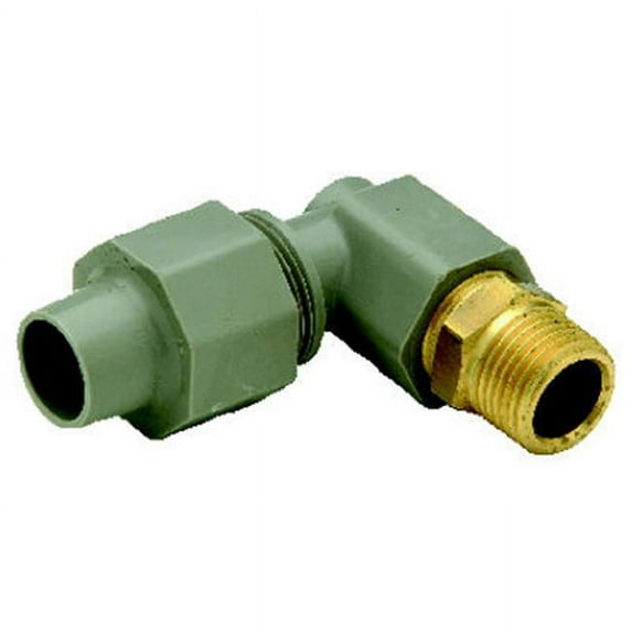 QBEA33MNG Elbow Compression Adapter - 0.5 x 0.5 in. Male Pipe Thread