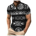 thumbnail image 1 of QBGSAY Polo Shirts African Traditional Pattern Print Shirt Casual Short Sleeve Shirts Printed Dashiki For Men Outdoor Tactical Shirts, 1 of 4