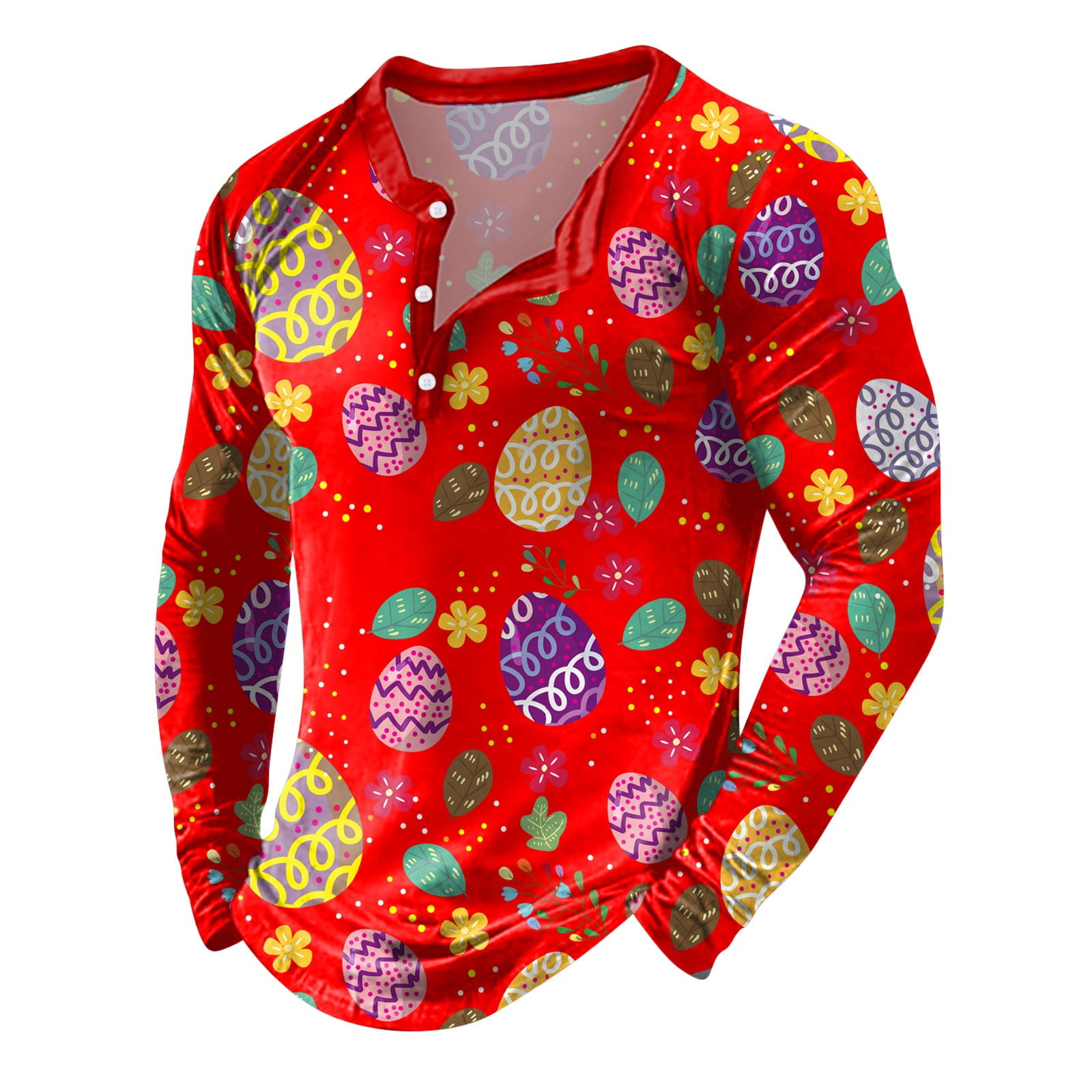 QBGSAY Polo Shirts Mens Easter Digital 3D Printed Hoodie Sports Fashion