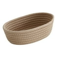 thumbnail image 1 of QBGSAY Storage Basket Small Woven Baskets Empty Tiny Storage Baskets Mini Cotton Rope Baskets Oval Decorative Hampers Quality is Not Easy to Deteriorate, 1 of 5