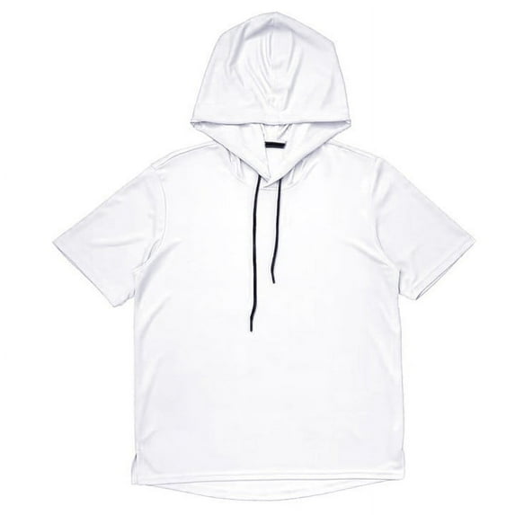 QBGSAY T-shirt Men's Summer Thin Short Sleeve Hoodie Light Sweatshirt Hooded Pullover Trendy Casual Fashion T Shirt Classic Tee