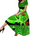 QBGSAY Women Casual Dress Spring Fashionable Temperament Elegant Green