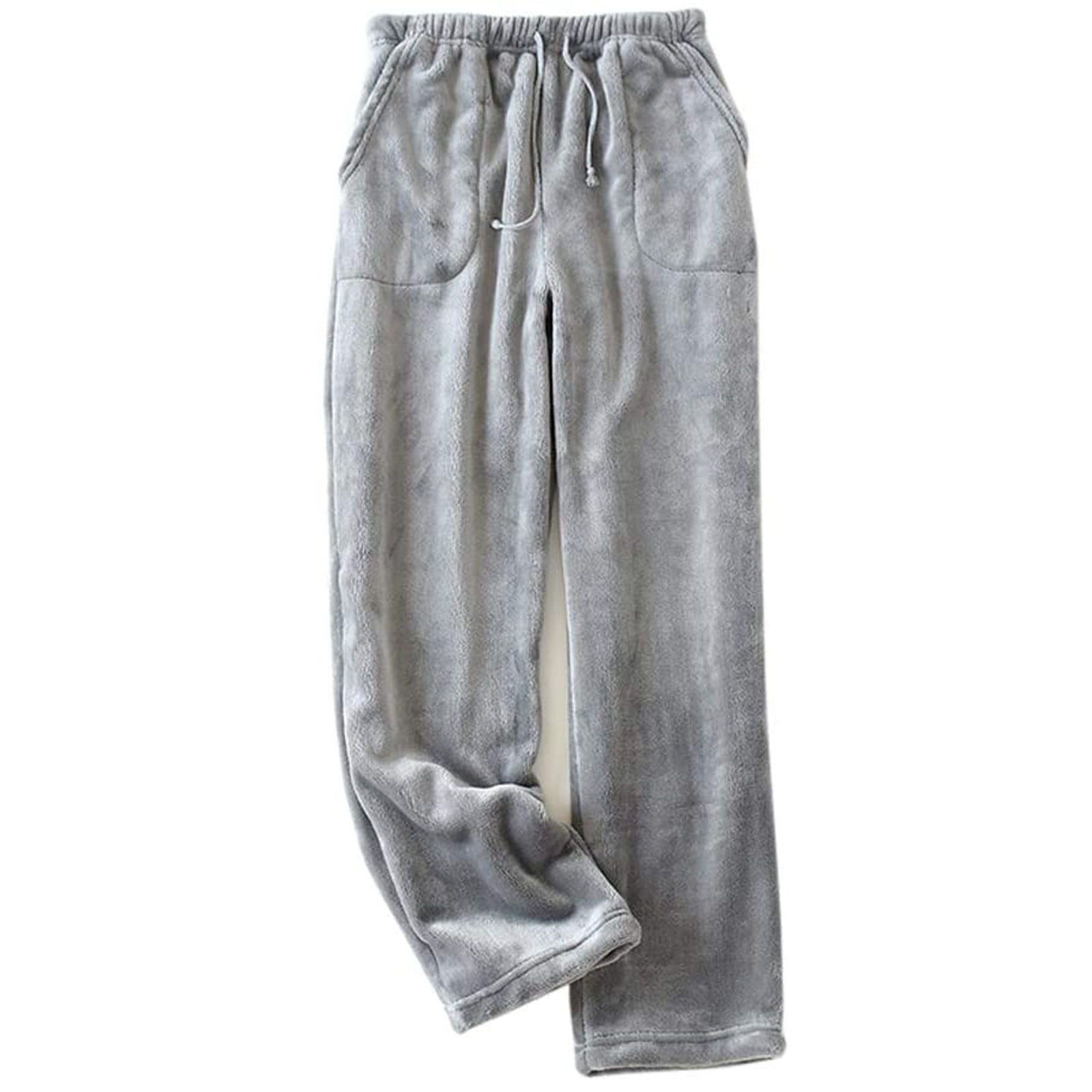 QBGSAY Women Thermal Fleece Pockets Pajama Lounge Warm Casual Trousers ...