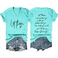thumbnail image 1 of QBGSAY Women's T-Shirt Let Them Misunderstand You T Shirt Inspirational Graphic Tees Casual Short Sleeve V Neck Shirt Motivational Tops Summer Necessities, 1 of 2