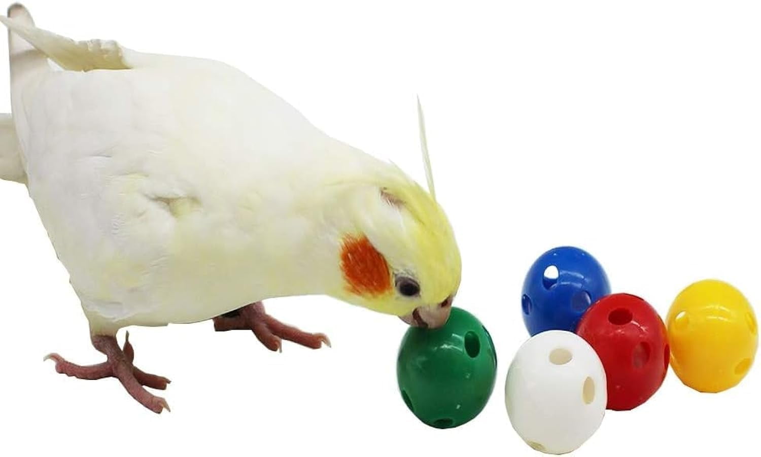 QBLEEV Bird Roller Rattles Toys, Parrot Foot Toys, Foraging Chewing ...