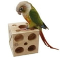 thumbnail image 1 of QBLEEV Bird Wooden Block Chewing Toy，Parrot Tabletop Puzzle Foraging Training Toys，Small Animals Shredding Biting Wood Teething Toy for Hamster Guinea Pig Parakeets Cockatiels Conures African Grey, 1 of 6