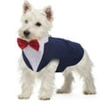 thumbnail image 1 of QBLEEV Dog Formal Tuxedo Suit for Medium Large Dogs，For Costume Wedding Party Outfit with Detachable Collar，Elegant Dog Apparel Bowtie Shirt and Bandana Set for Dress-up Cosplay Holiday Wear, 1 of 7