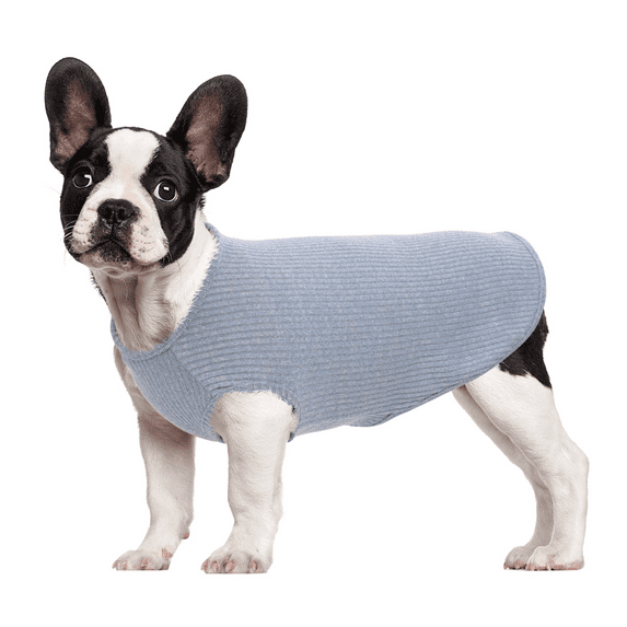 QBLEEV Dog Shirt for Small Dogs Cats Pet Striped T-Shirt Summer Cool Vest Puppy Top Soft Cotton (Blue XXS)