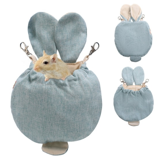 QBLEEV Hamster Bed House Hammock Bunny Small Animal Warm Bed House Cage Nest Hamster Accessories for Sugar Glider Hamster Small Bird Pet